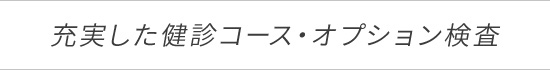 充実した健診コース・オプション検査